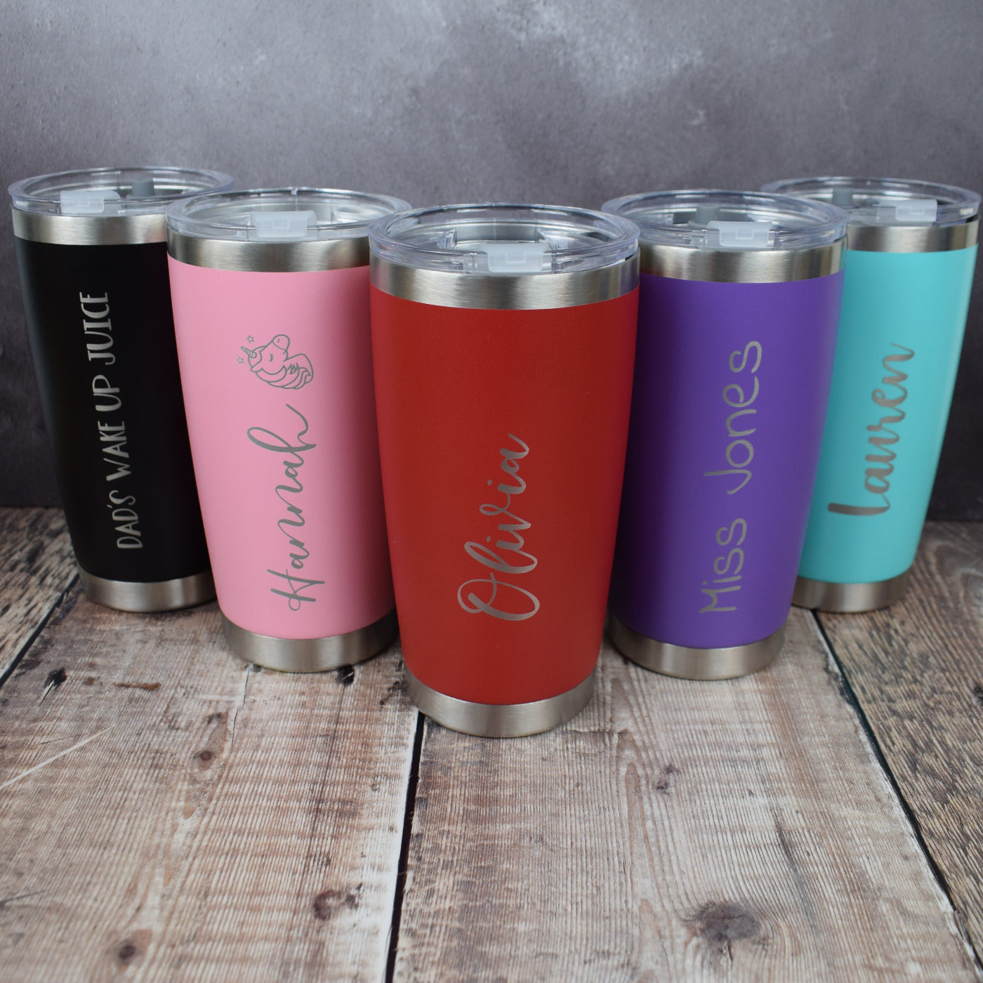 Personalised Travel Mug Metal Coffee Hot or Cold 500ml