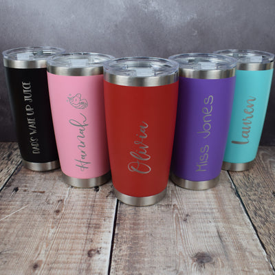 Personalised Travel Mug Metal Coffee Hot or Cold 500ml
