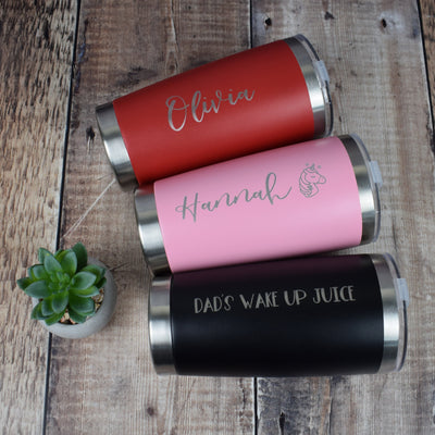 Personalised Travel Mug Metal Coffee Hot or Cold 500ml