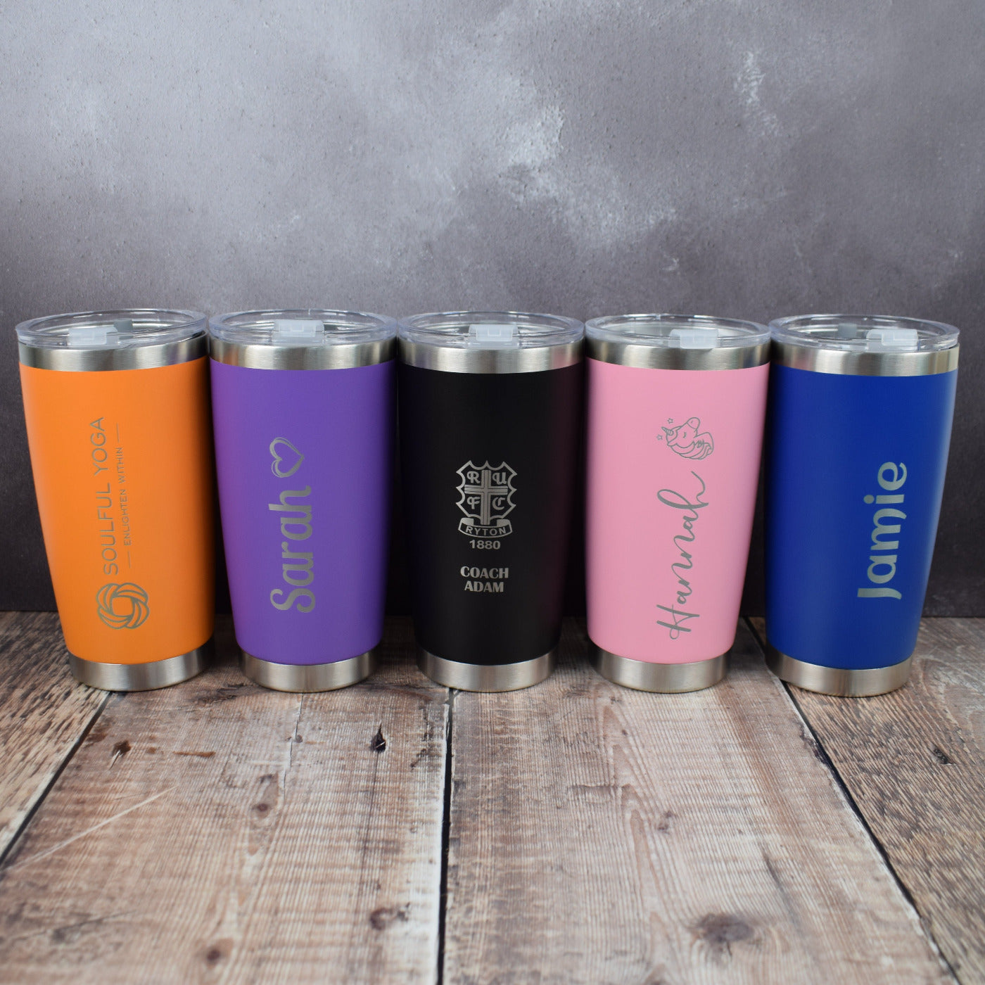 Personalised Travel Mug Metal Coffee Hot or Cold 500ml
