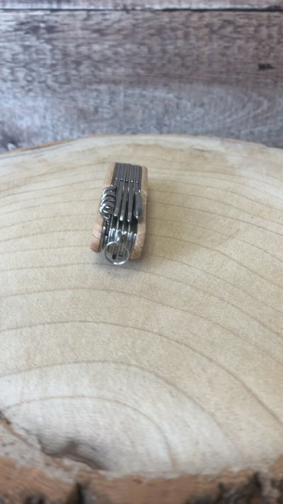 Personalised Stainless Steel Pocket Knife With Beech Wood Handle - Plain
