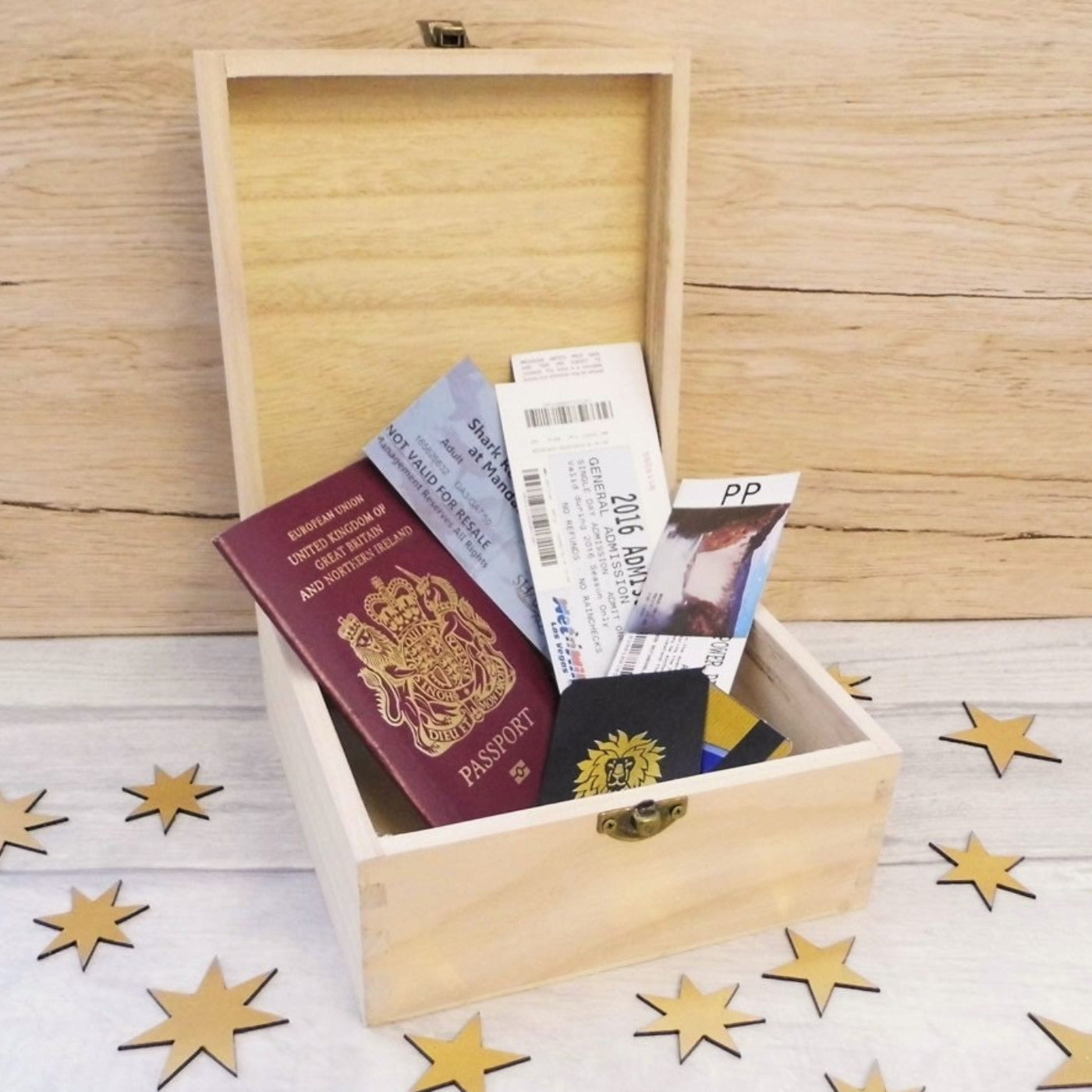 Personalised, Engraved Wooden Keepsake Box - Initials