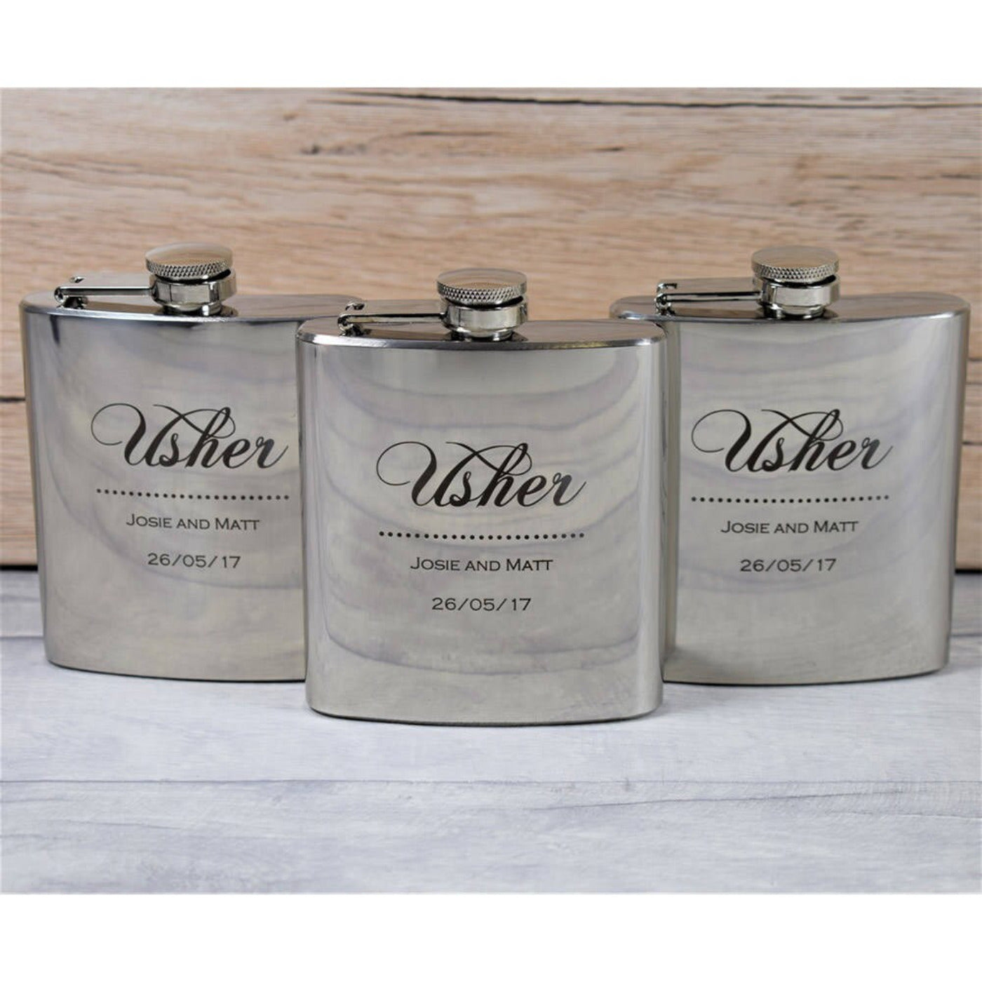 Personalised Wedding Hip Flask - Ushers, Best Men