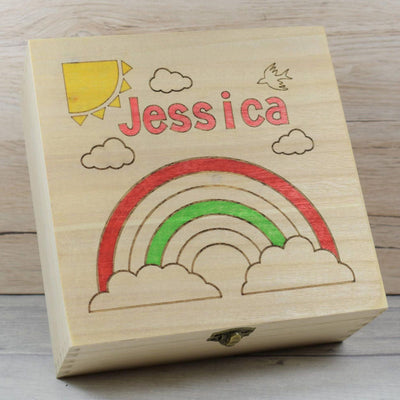 Personalised Children's Colouring In Box - Rainbow