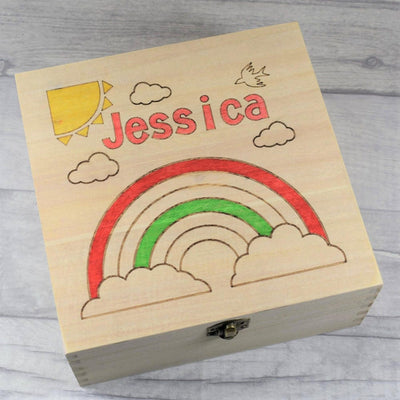 Personalised Children's Colouring In Box - Rainbow