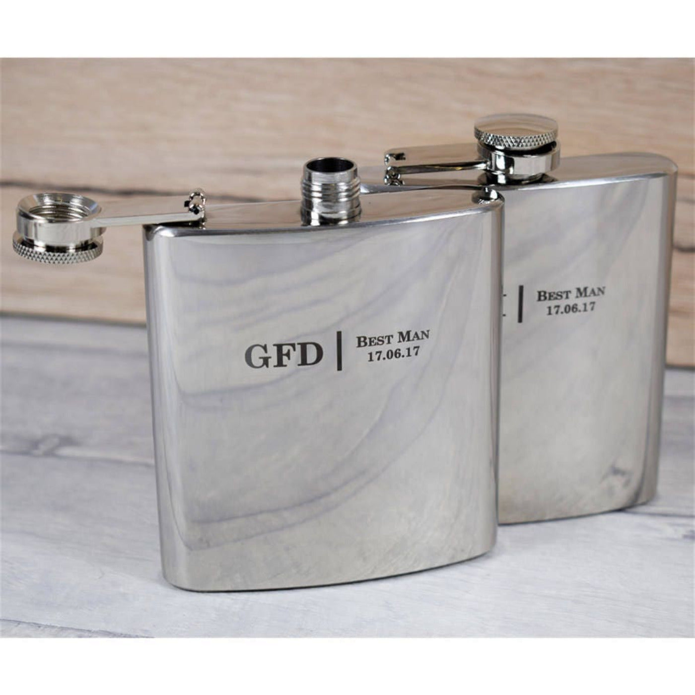Personalised Wedding Hip Flask - Best Man, Groom, Usher Gift