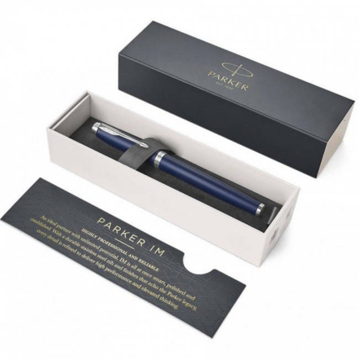 Personalised Parker IM Blue with Chrome Trim Fountain Pen