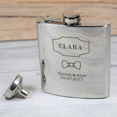 Personalised Wedding Hip Flask - Father Of The Bride, Groom, Usher, Best Man
