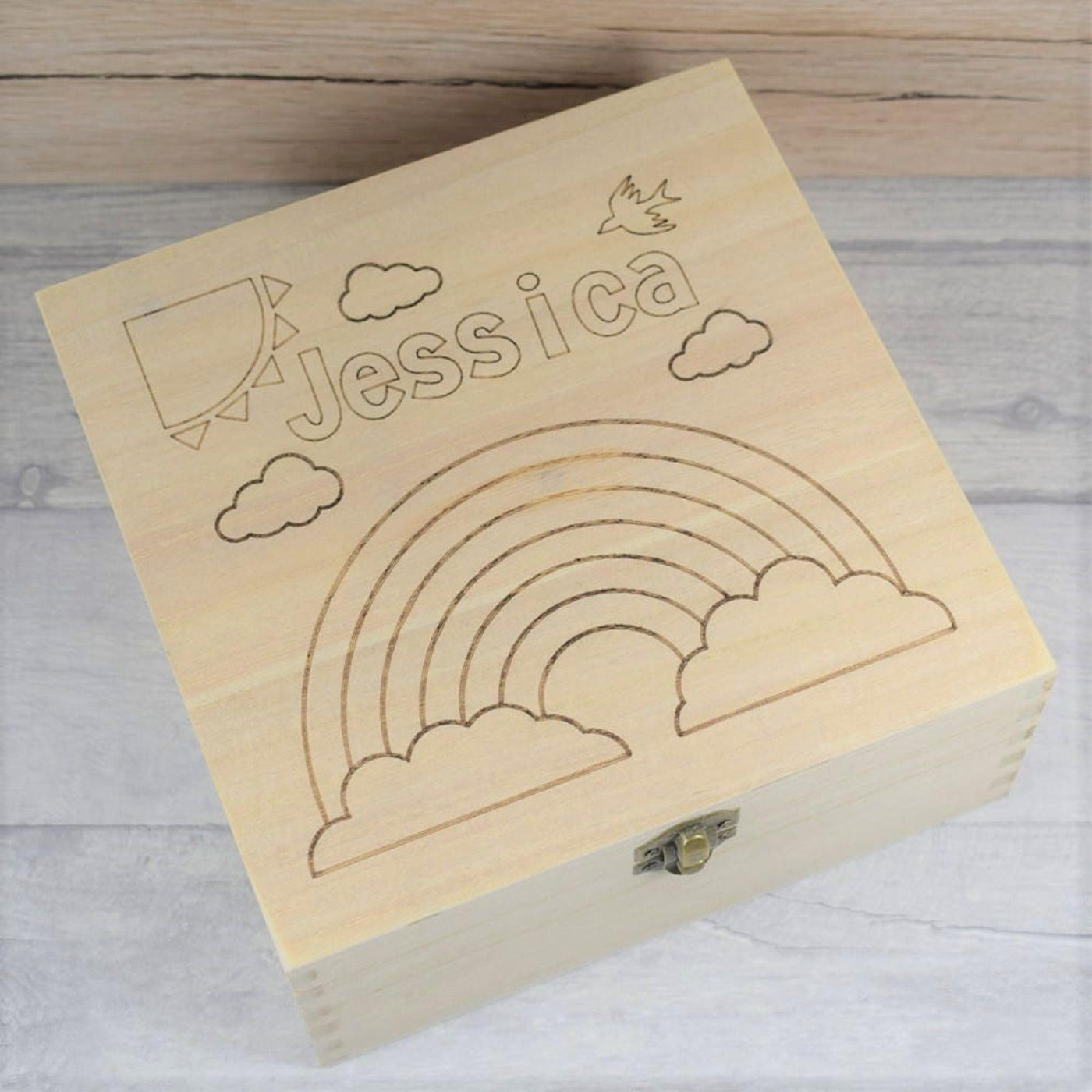 Personalised Children's Colouring In Box - Rainbow