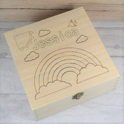 Personalised Children's Colouring In Box - Rainbow