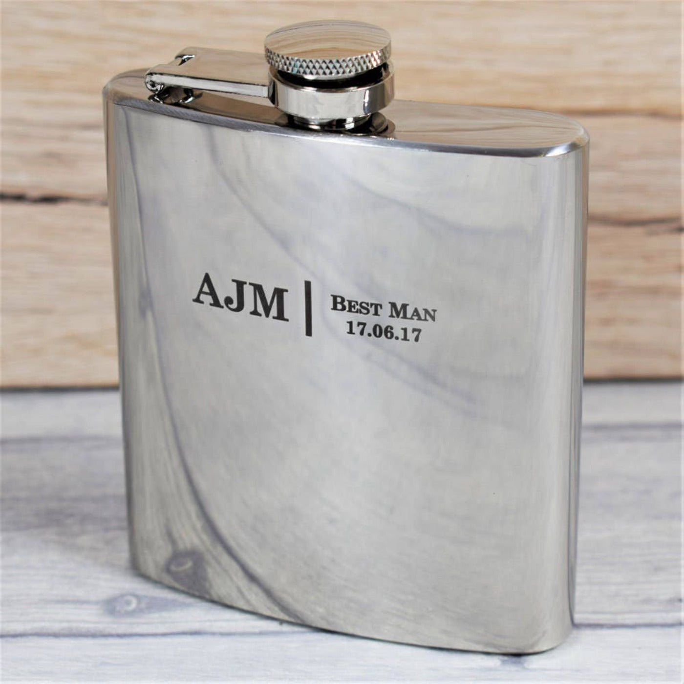 Personalised Wedding Hip Flask - Best Man, Groom, Usher Gift