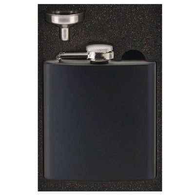 Personalised Suit Design Black Hip Flask