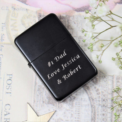 Personalised Lighter In Matte Black - Wedding, Best Man, Usher Gifts