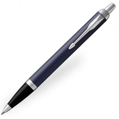 Personalised Parker IM Matte Blue Chrome Trim Ballpoint Pen