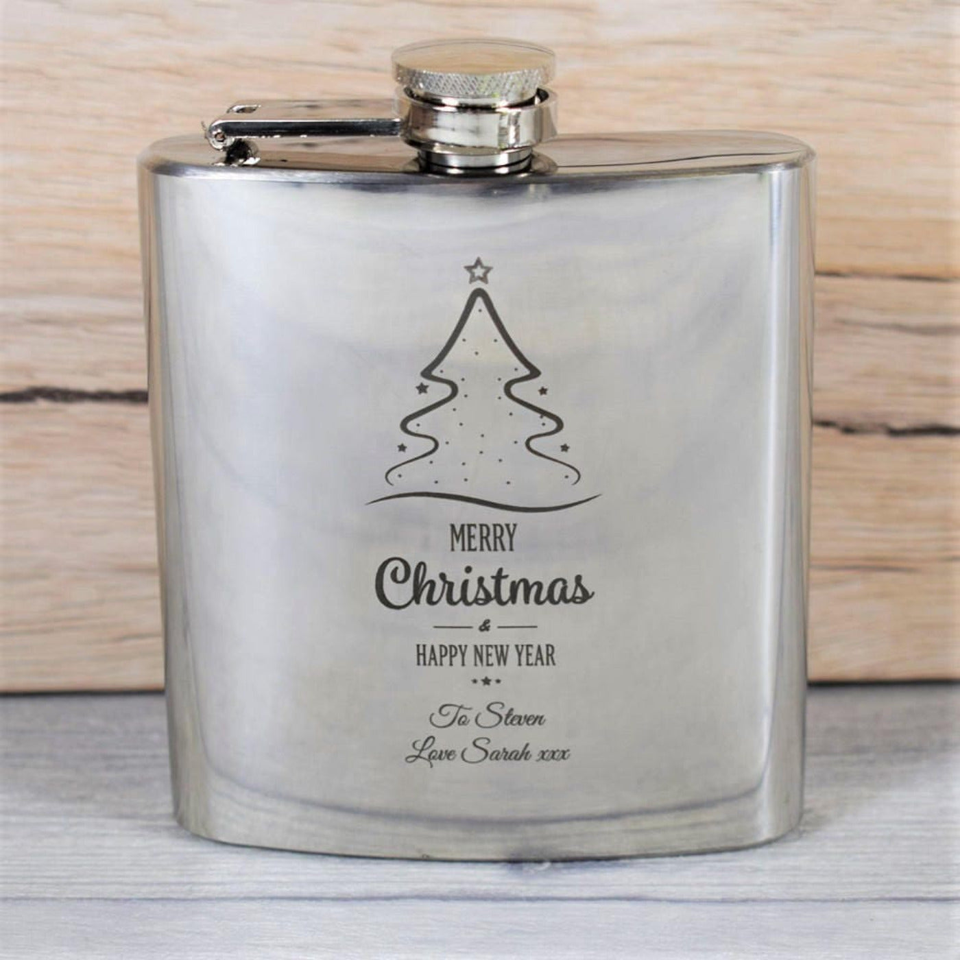 Engraved, Festive, Christmas Hip Flasks