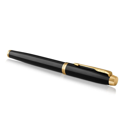 Personalised Parker IM Black with Gold Trim Fountain Pen