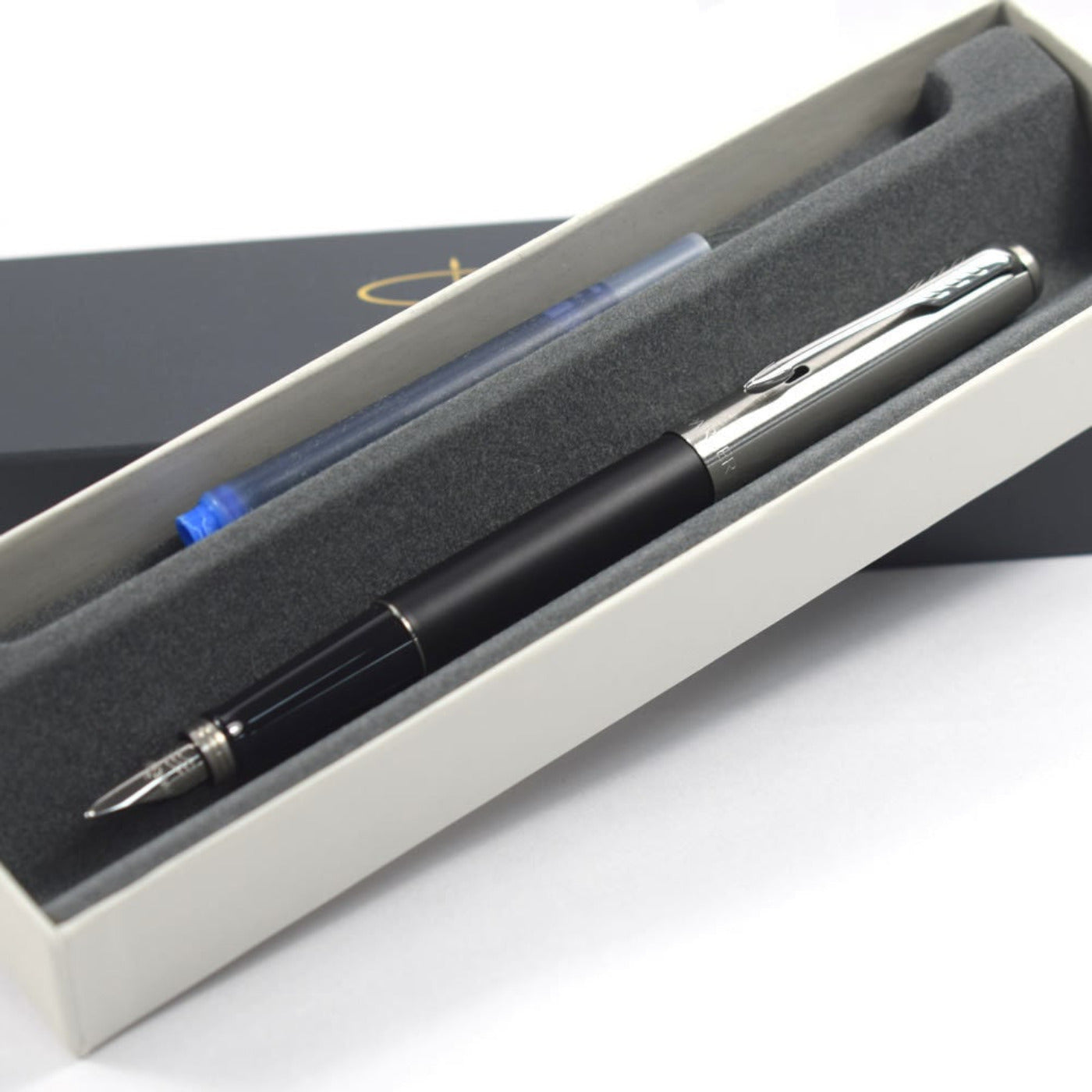 Engraved FOUNTAIN PEN Parker Jotter 'Bond Street' Black Personalised Pen