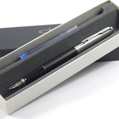 Engraved FOUNTAIN PEN Parker Jotter 'Bond Street' Black Personalised Pen