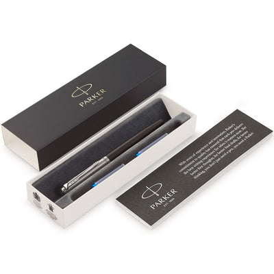 Engraved FOUNTAIN PEN Parker Jotter 'Bond Street' Black Personalised Pen
