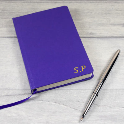 Personalised Pocket Notebook - A6, Embossed Initials