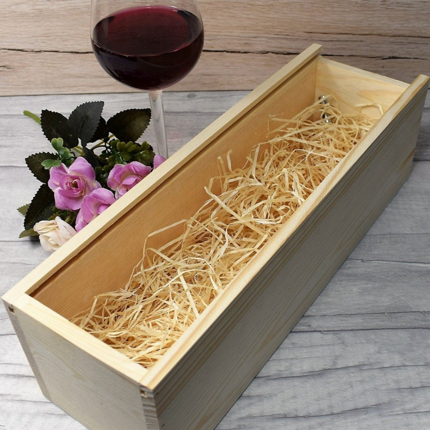 Personalised Wine Box With Clear Lid - Birthday With Fireworks