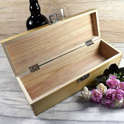 Personalised Christmas Wine Box - Snowy Trees