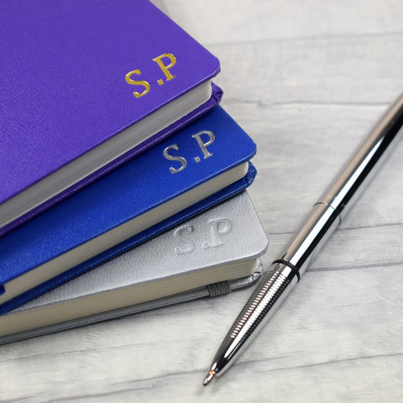 Personalised Pocket Notebook - A6, Embossed Initials
