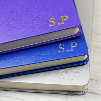 Personalised Pocket Notebook - A6, Embossed Initials