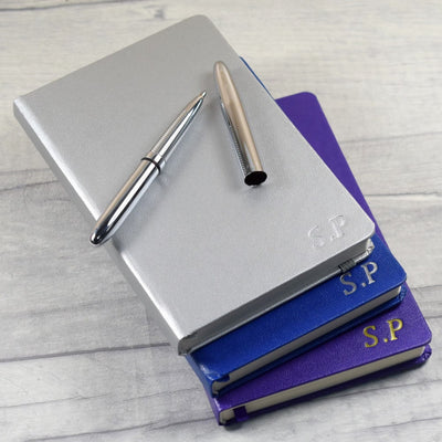 Personalised Pocket Notebook - A6, Embossed Initials