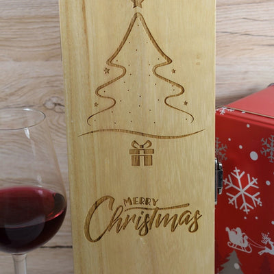 Personalised Wine Box - Christmas Tree
