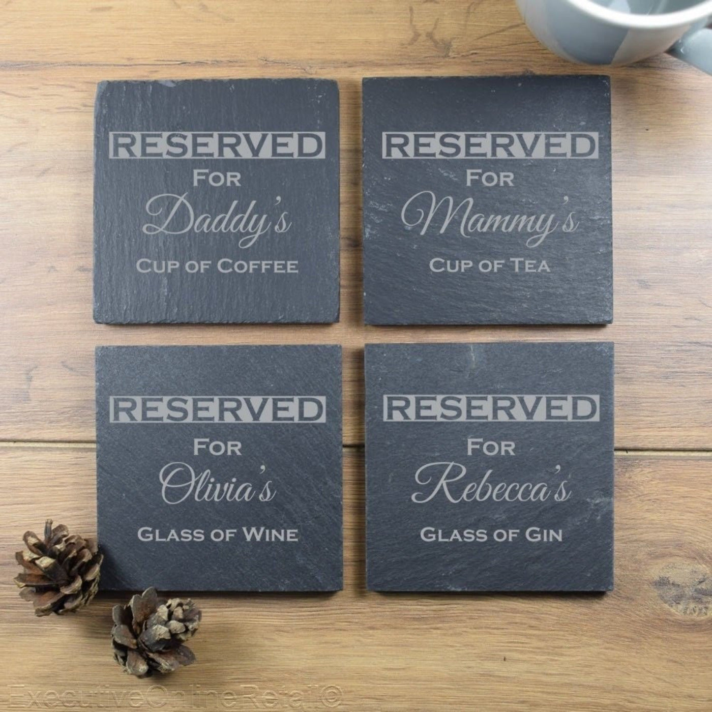 Personalised Slate Coasters - Reserved