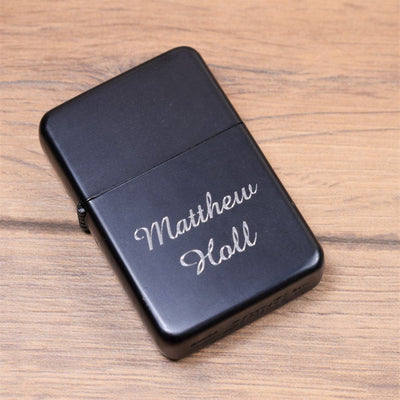 Personalised Lighter In Matte Black - Wedding, Best Man, Usher Gifts