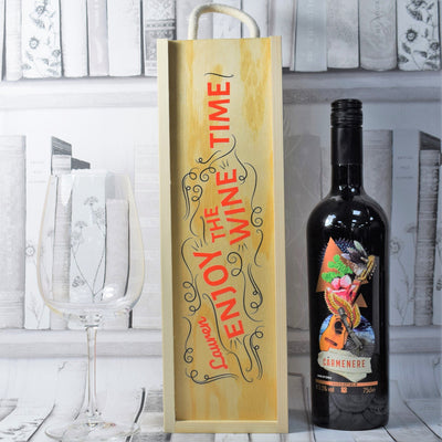 Personalised Wine Box - Enjoy Wine