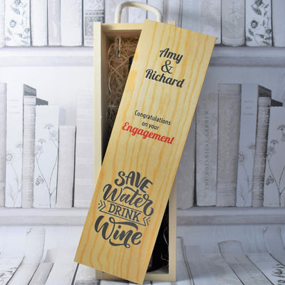 Personalised Wine Box - Save Water