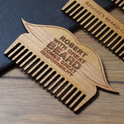 Personalised Wooden Beard Comb - Great Beard