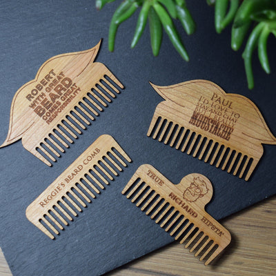 Personalised Wooden Beard Comb
