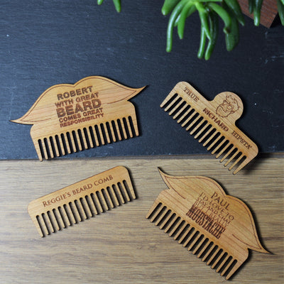 Personalised Wooden Beard Comb