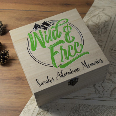Bespoke Printed Adventure Wild & Free Keepsake Box