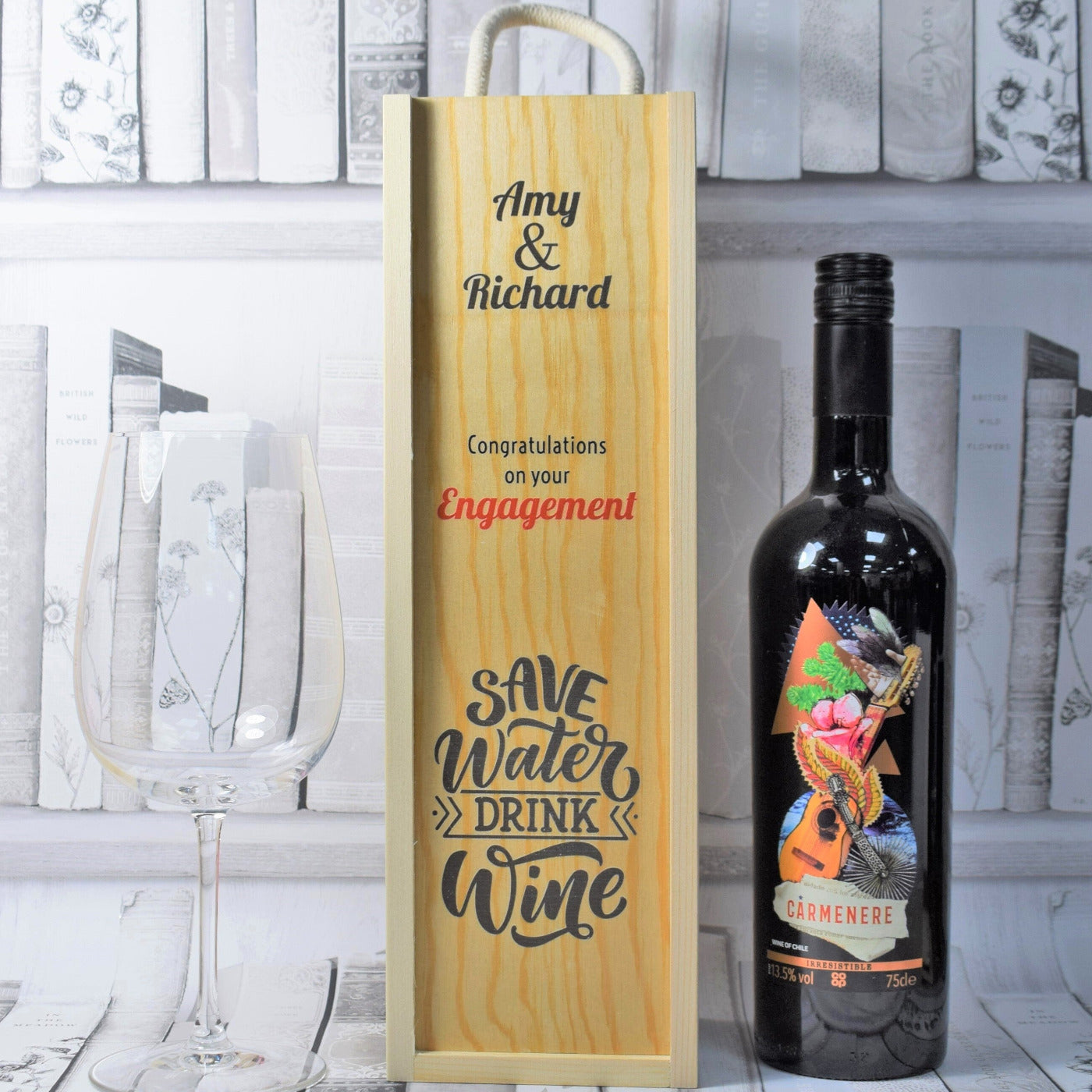 Personalised Wine Box - Save Water