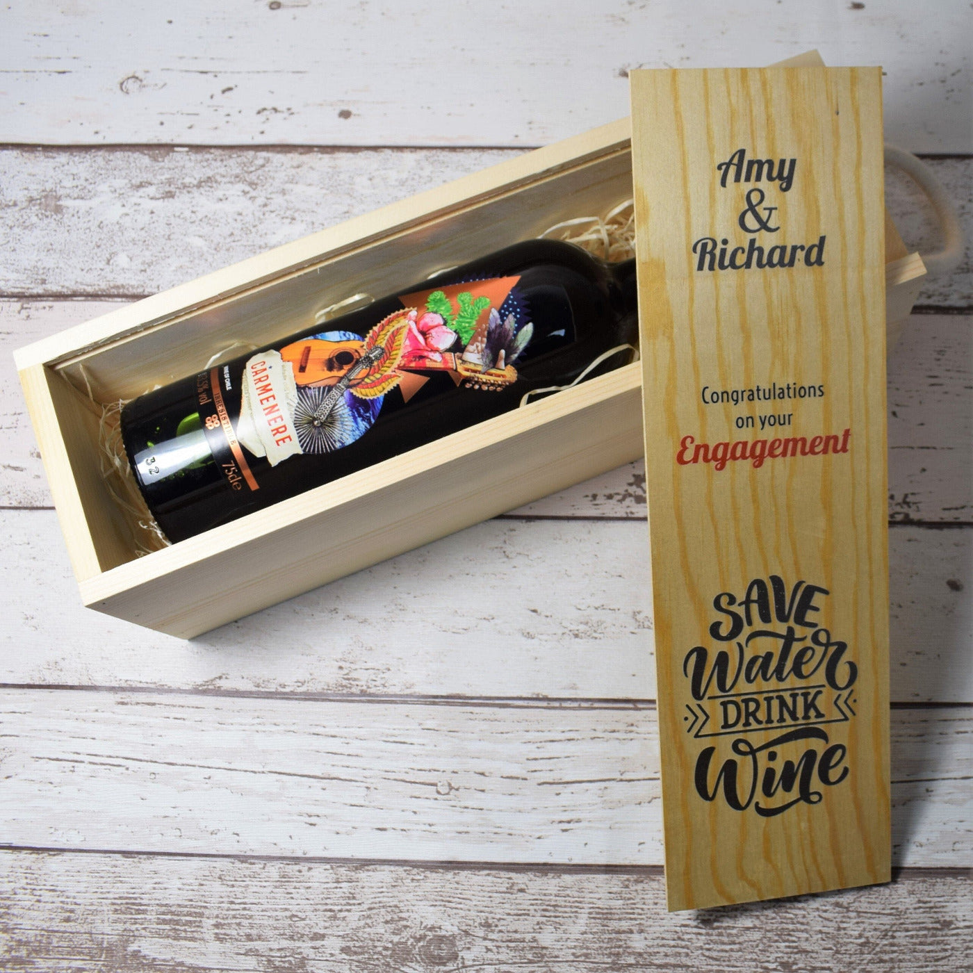 Personalised Wine Box - Save Water