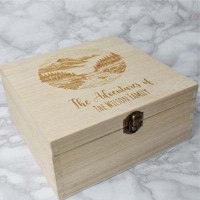 Personalised, Engraved Wooden Keepsake Box - The Adventures Of