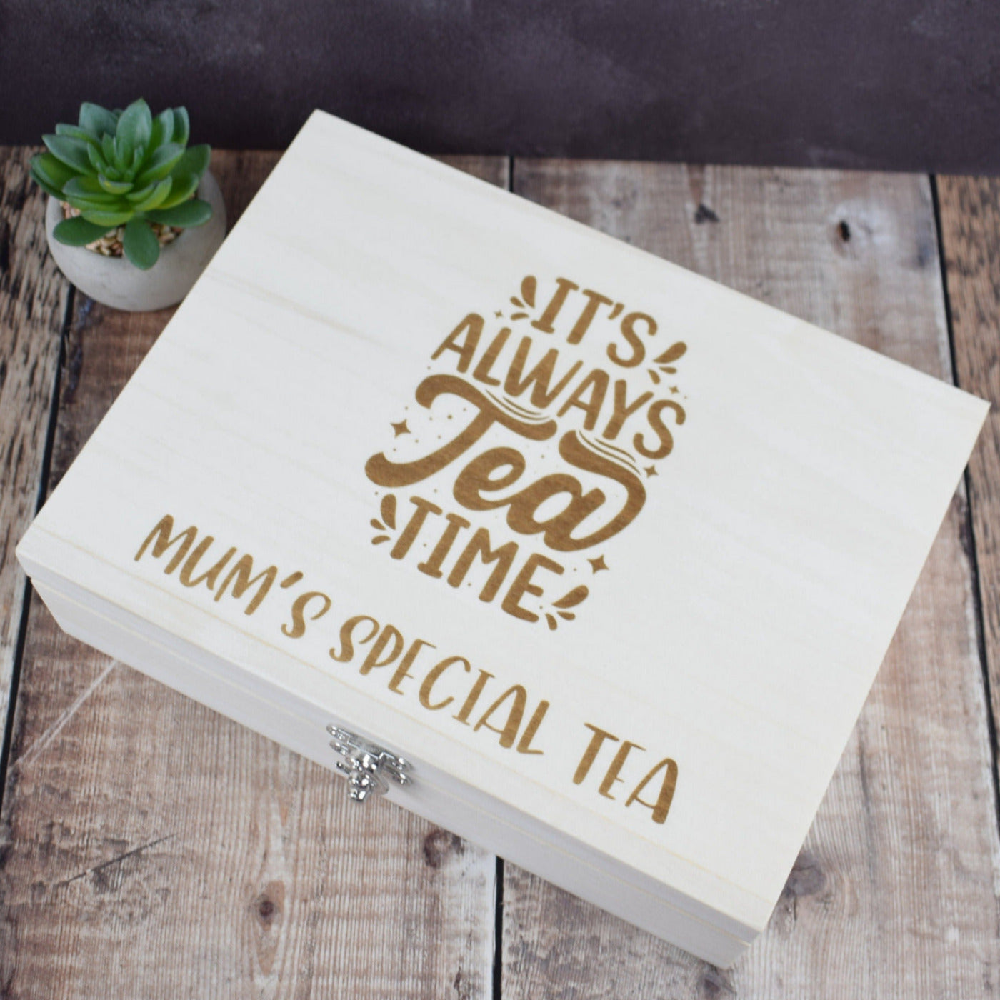 Personalised Tea Storage Box - Tea Time