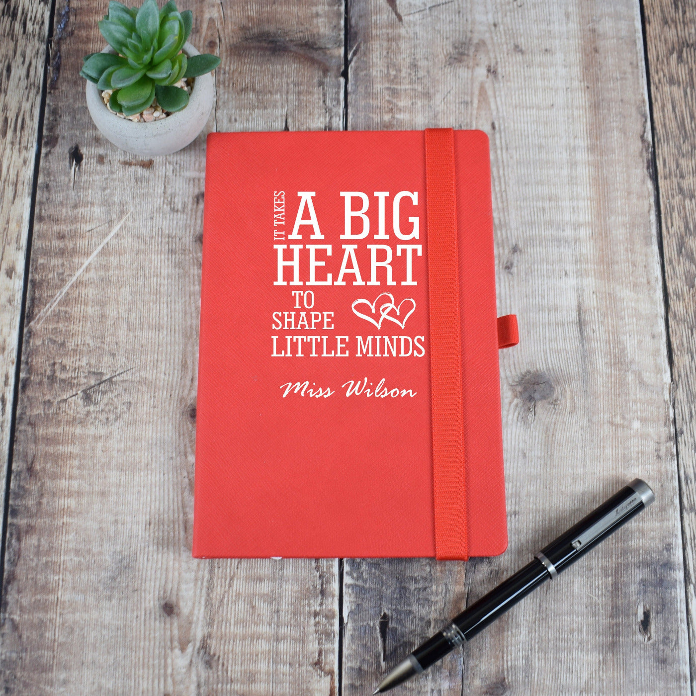 Personalised Notebook - Teacher Gift, A5 Journal, A Big Heart
