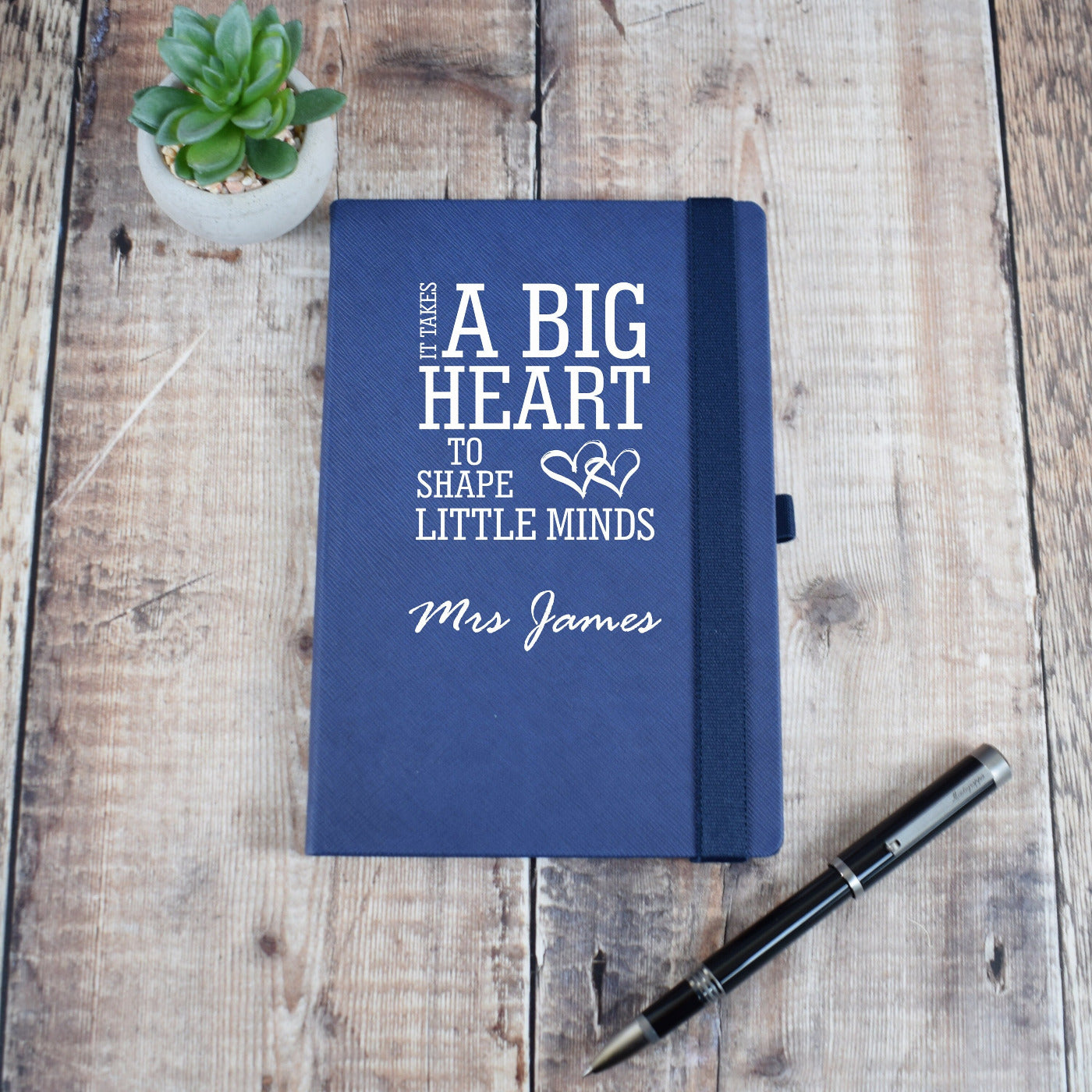 Personalised Notebook - Teacher Gift, A5 Journal, A Big Heart