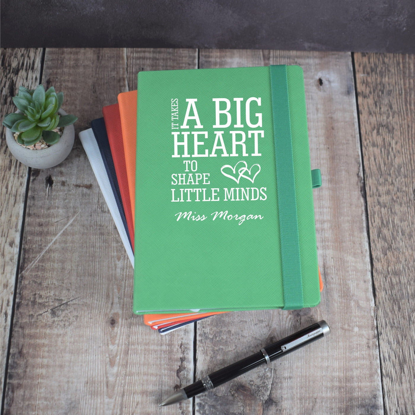 Personalised Notebook - Teacher Gift, A5 Journal, A Big Heart