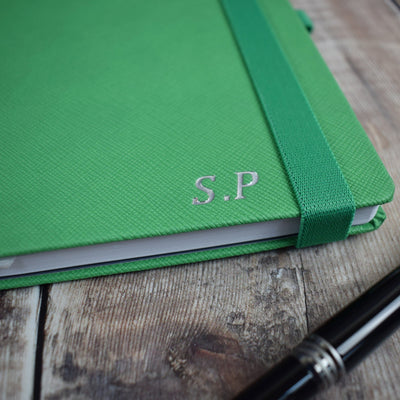 Personalised Embossed Notebook -  Initials Journal, A5