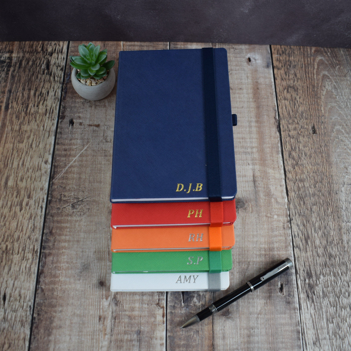 Personalised Embossed Notebook -  Initials Journal, A5