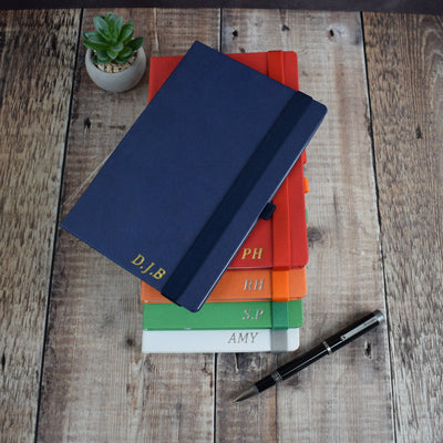Personalised Embossed Notebook -  Initials Journal, A5