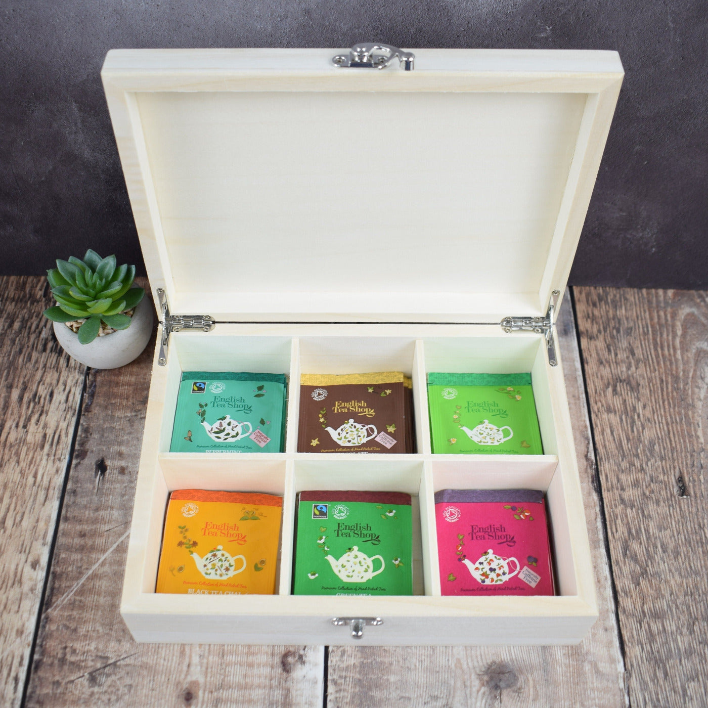 Personalised Tea Storage Box - Personalise With Name