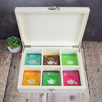 Personalised Tea Storage Box - Personalise With Name